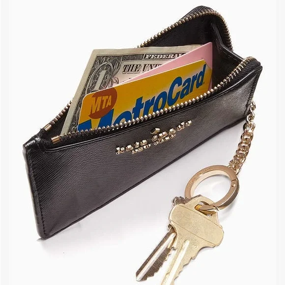 NWOT Kate Spade Staci Medium L-zip Card Holder. Black. Retail $139. - Picture 4 of 10